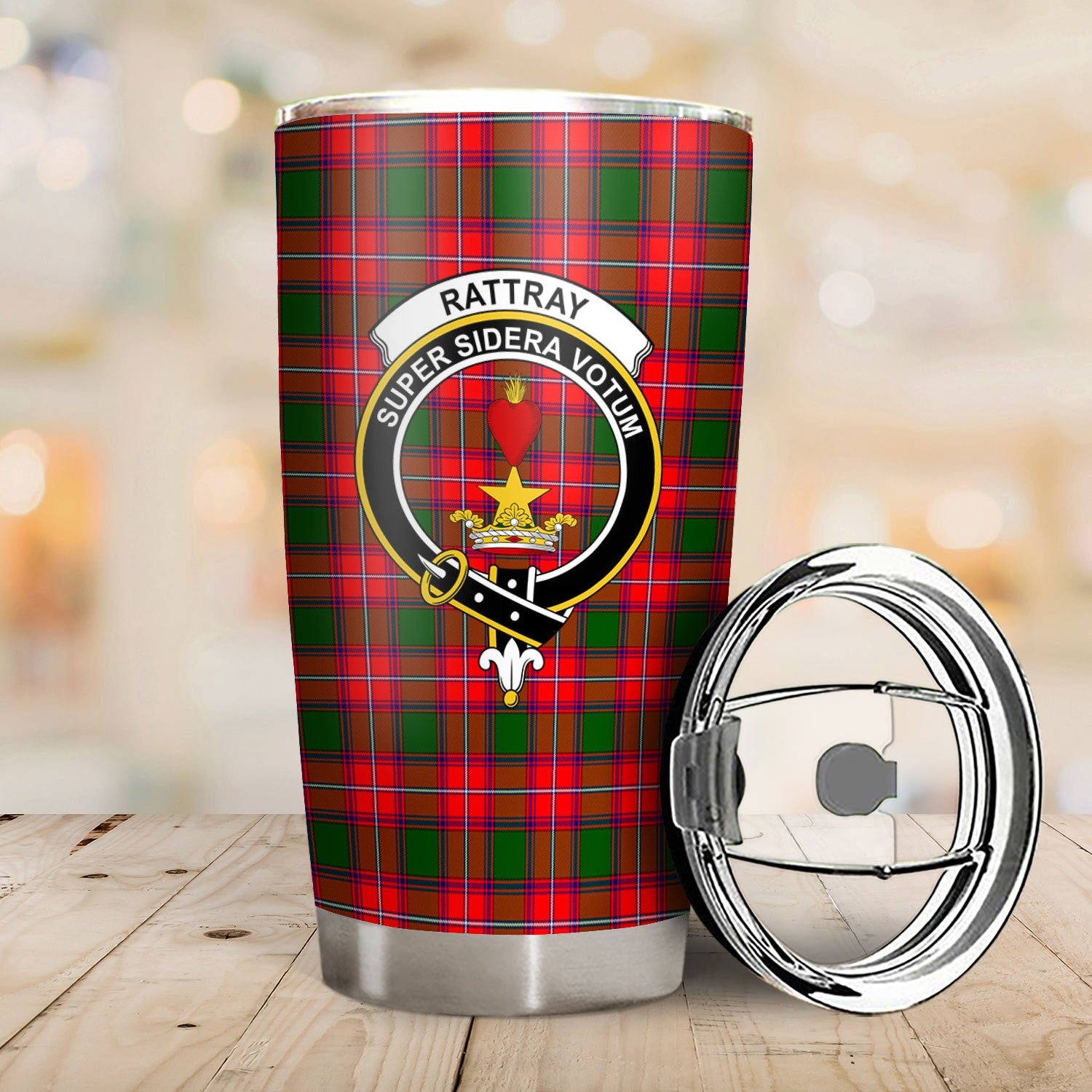 Rattray Modern Tartan Crest Tumbler