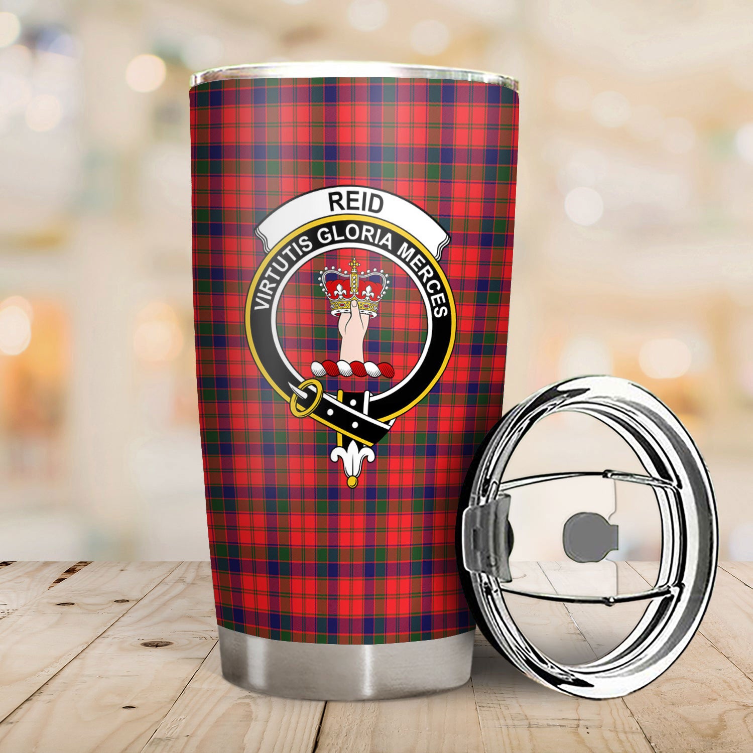 Reid Modern Tartan Crest Tumbler