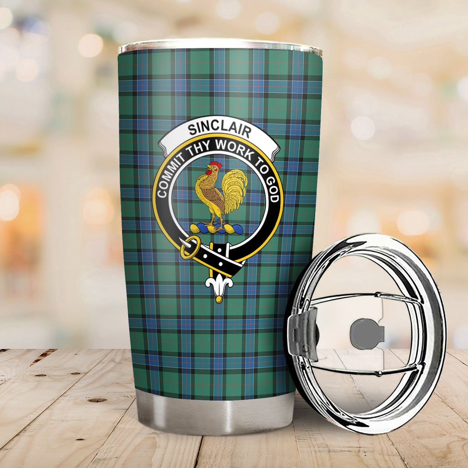 Sinclair Hunting Ancient Tartan Crest Tumbler