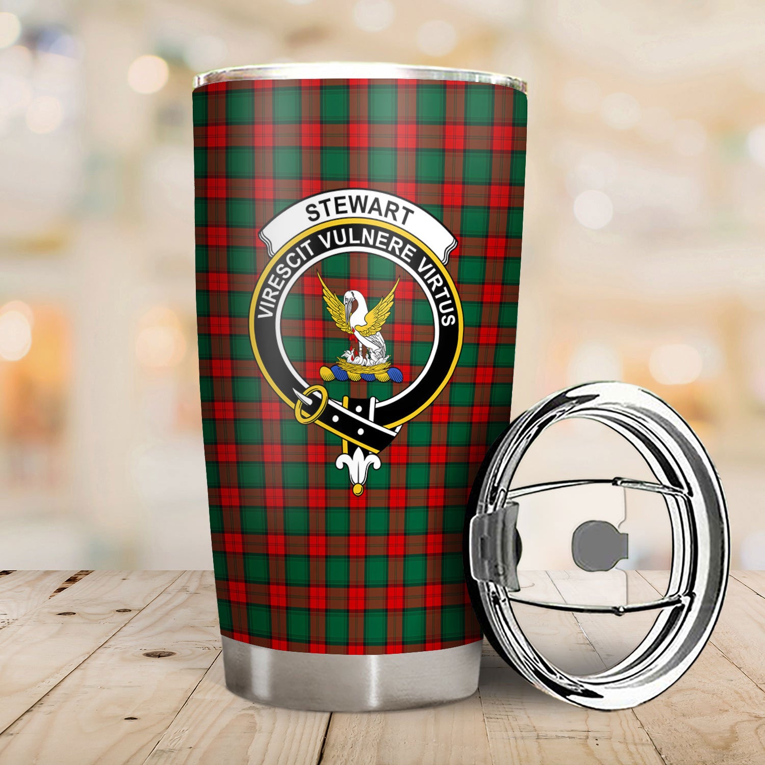 Stewart Atholl Modern Tartan Crest Tumbler