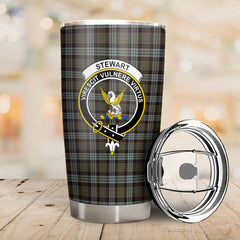 Stewart Old Weathered Tartan Crest Tumbler