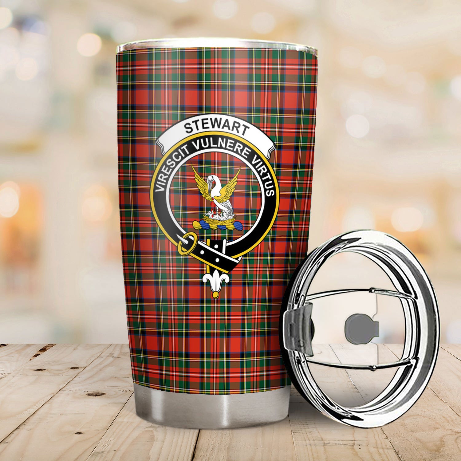 Stewart Royal Modern Tartan Crest Tumbler