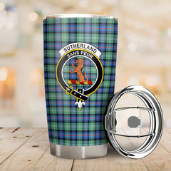 Sutherland Old Ancient Tartan Crest Tumbler