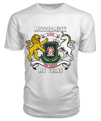 McCormick Tartan Crest 2D T-shirt - Blood Runs Through My Veins Style