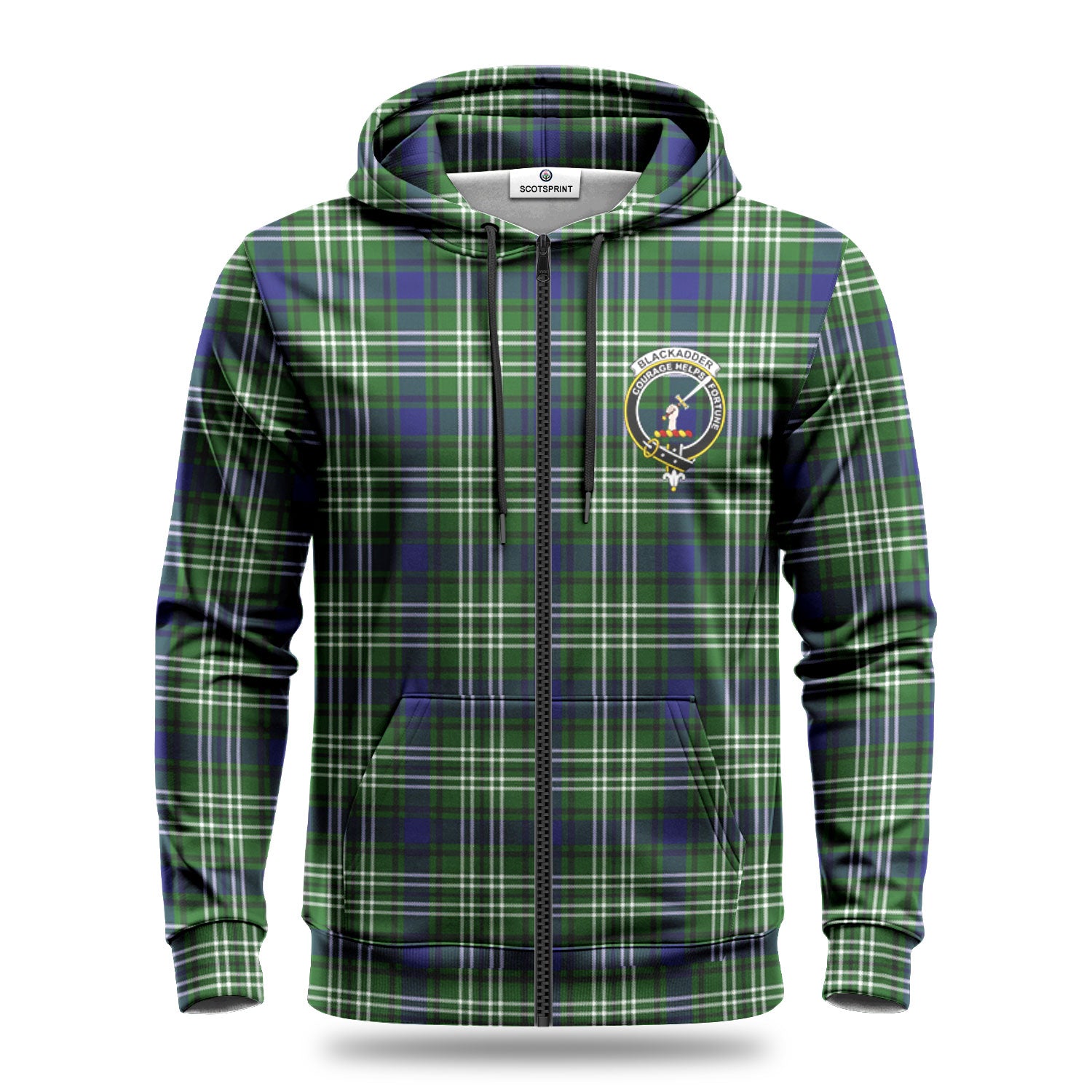 Blackadder Tartan Crest Hoodie