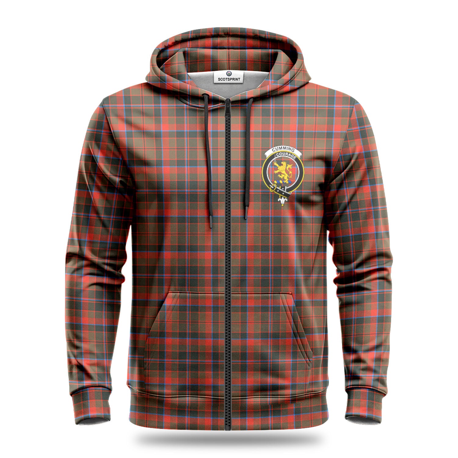 Cumming Hunting Weathered Tartan Crest Hoodie