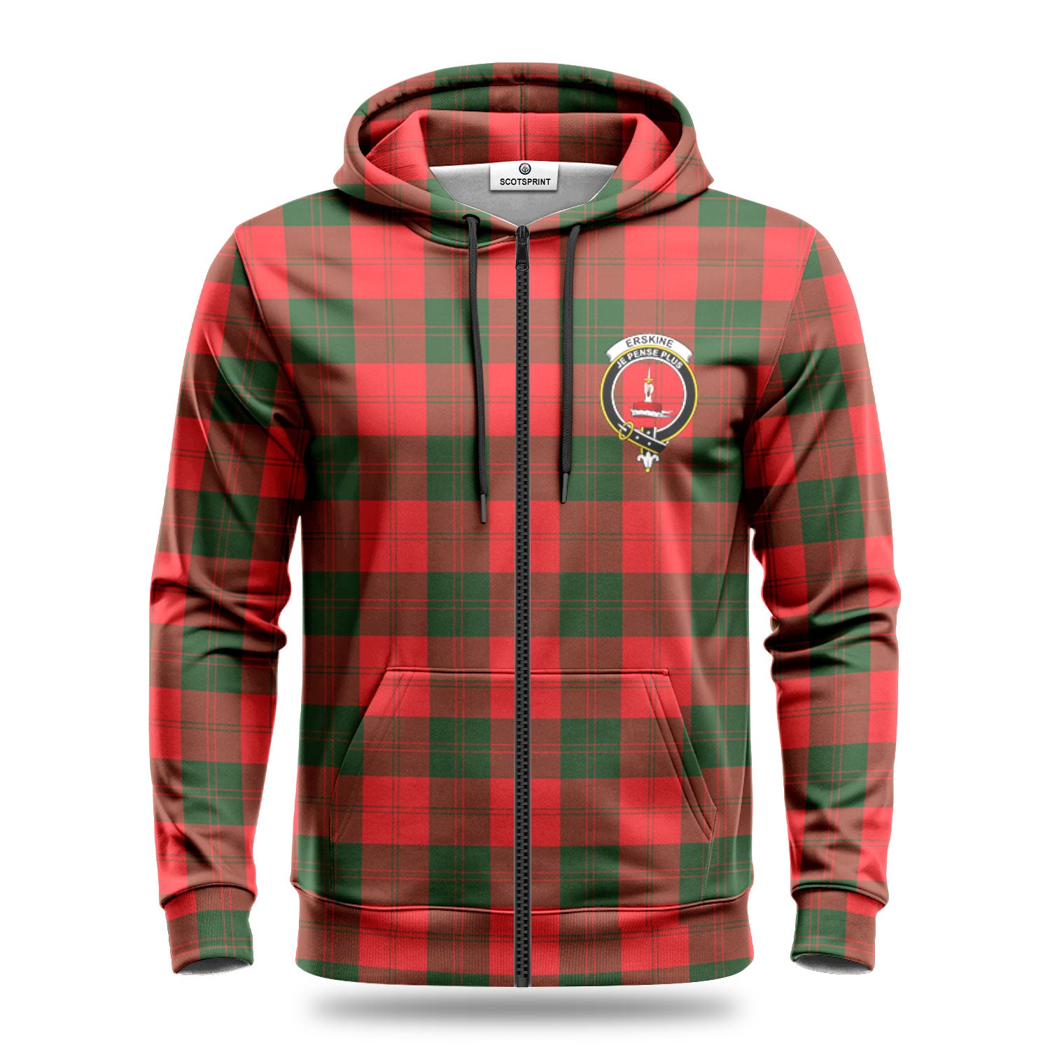 Erskine Modern Tartan Crest Hoodie