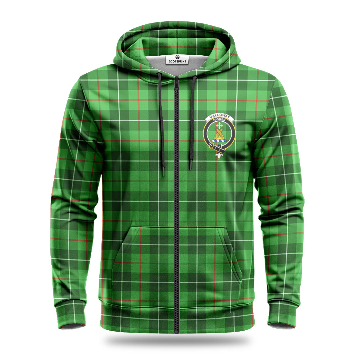 Galloway District Tartan Crest Hoodie