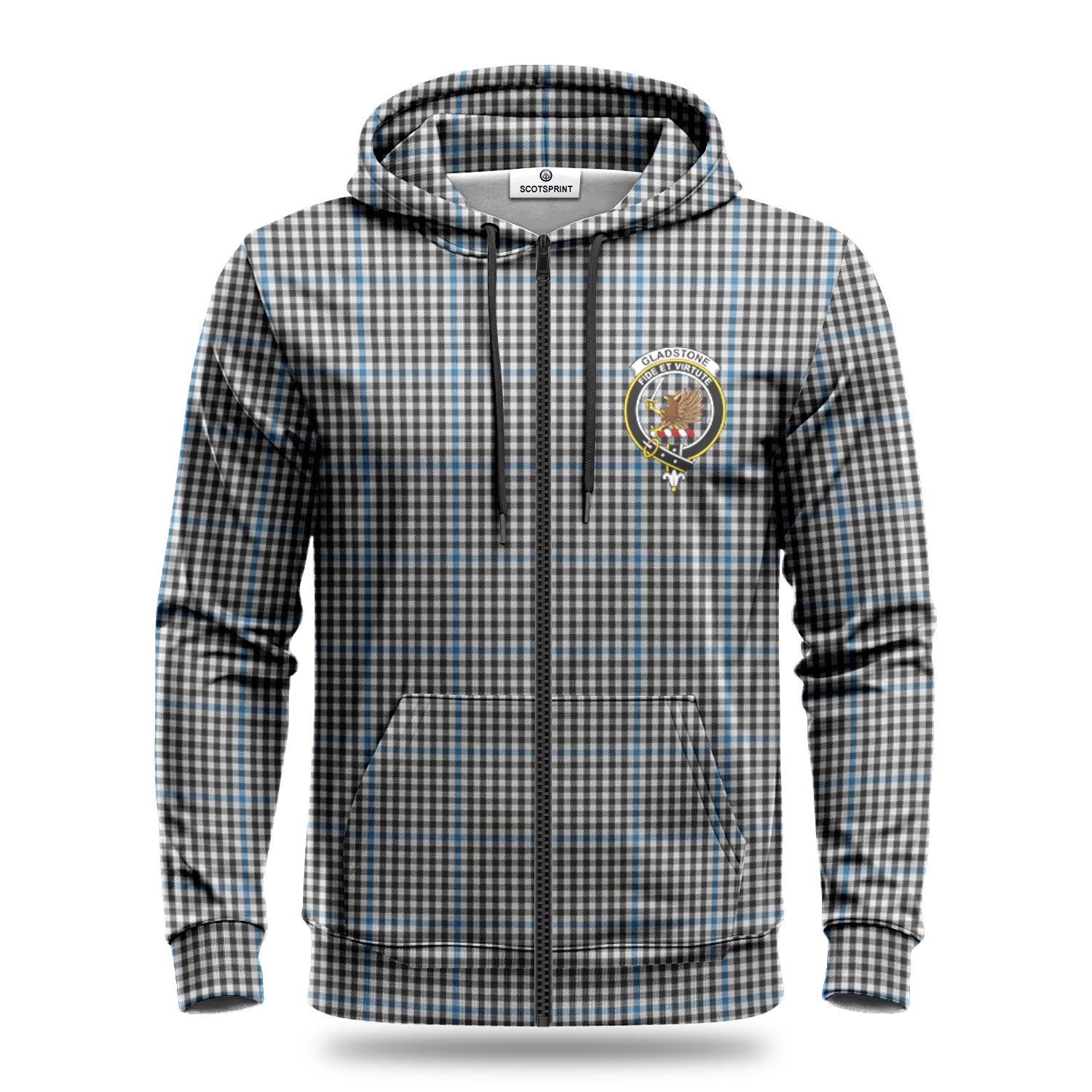 Gladstone Tartan Crest Hoodie