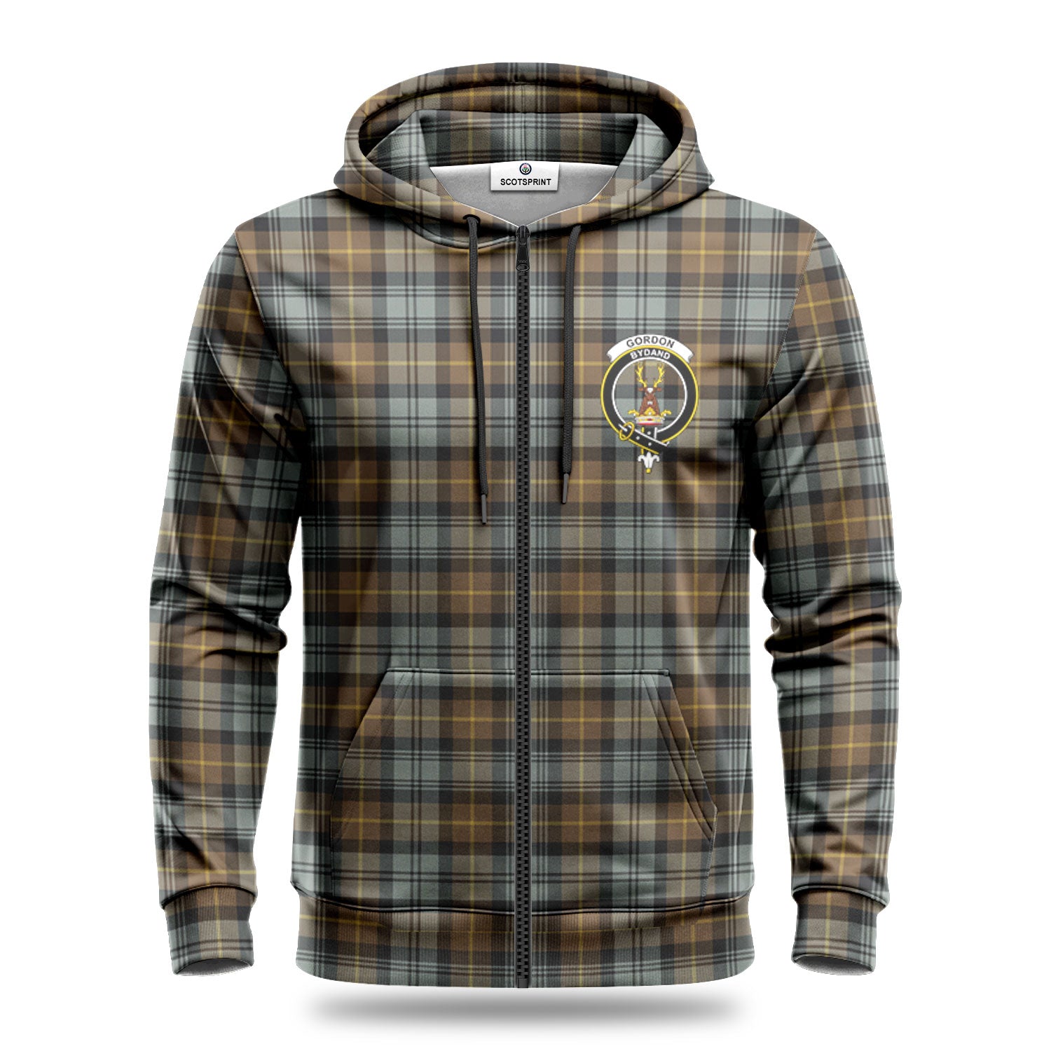 Gordon Weathered Tartan Crest Hoodie