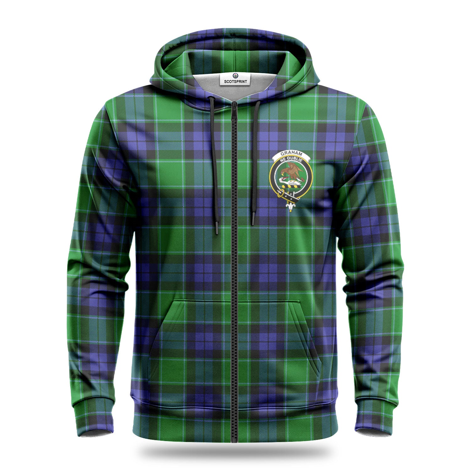 Graham of Menteith Modern Tartan Crest Hoodie