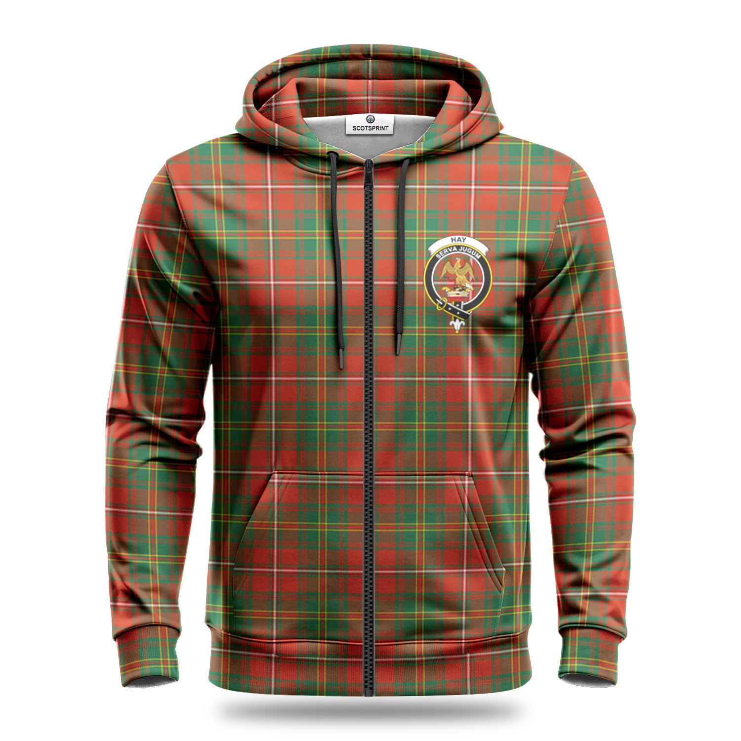 Hay Ancient Tartan Crest Hoodie