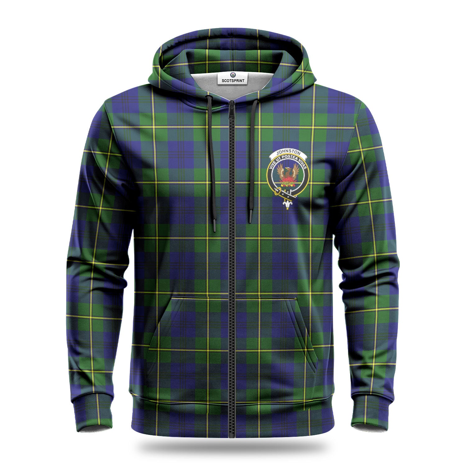 Johnston of Caskieben Tartan Crest Hoodie