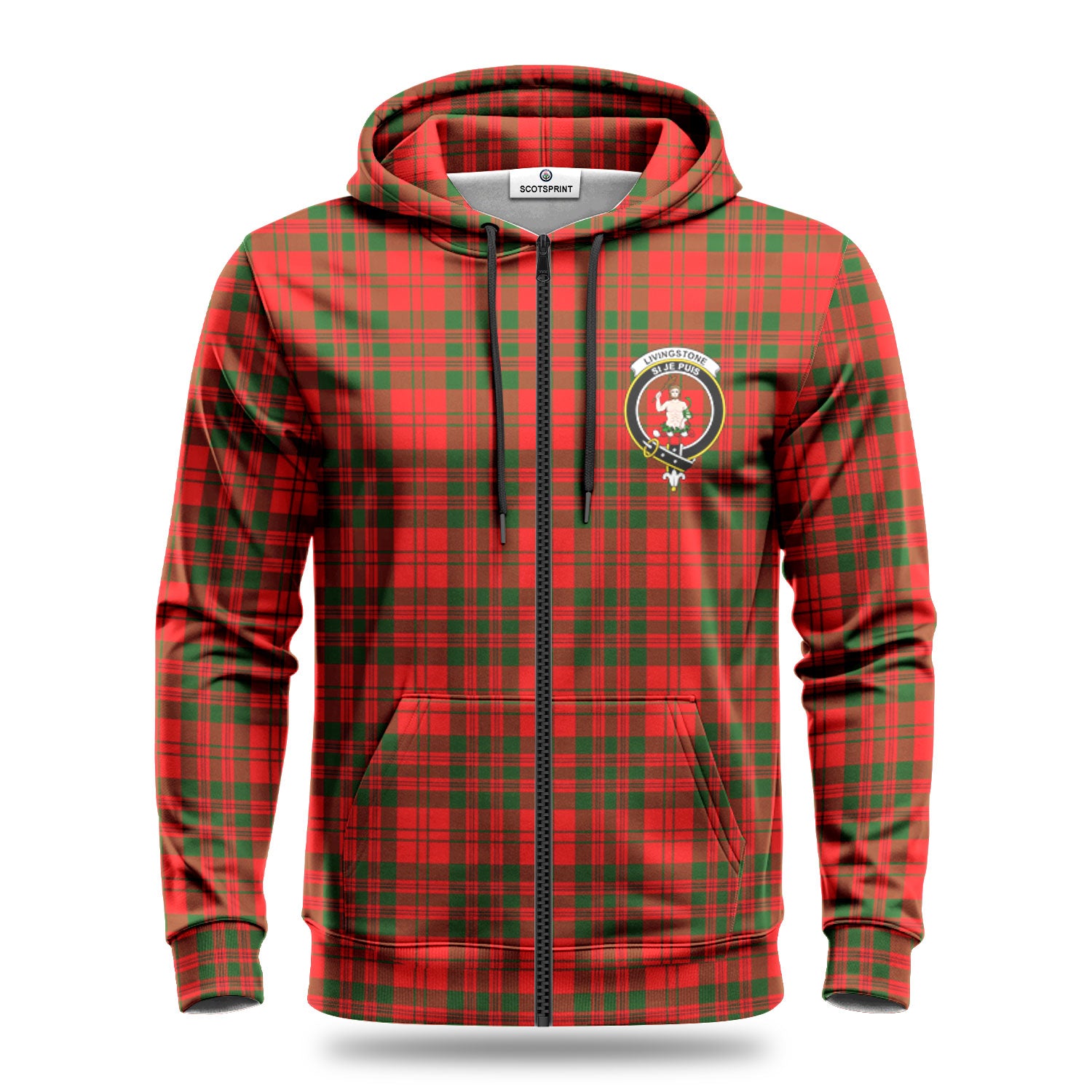 Livingstone Tartan Crest Hoodie