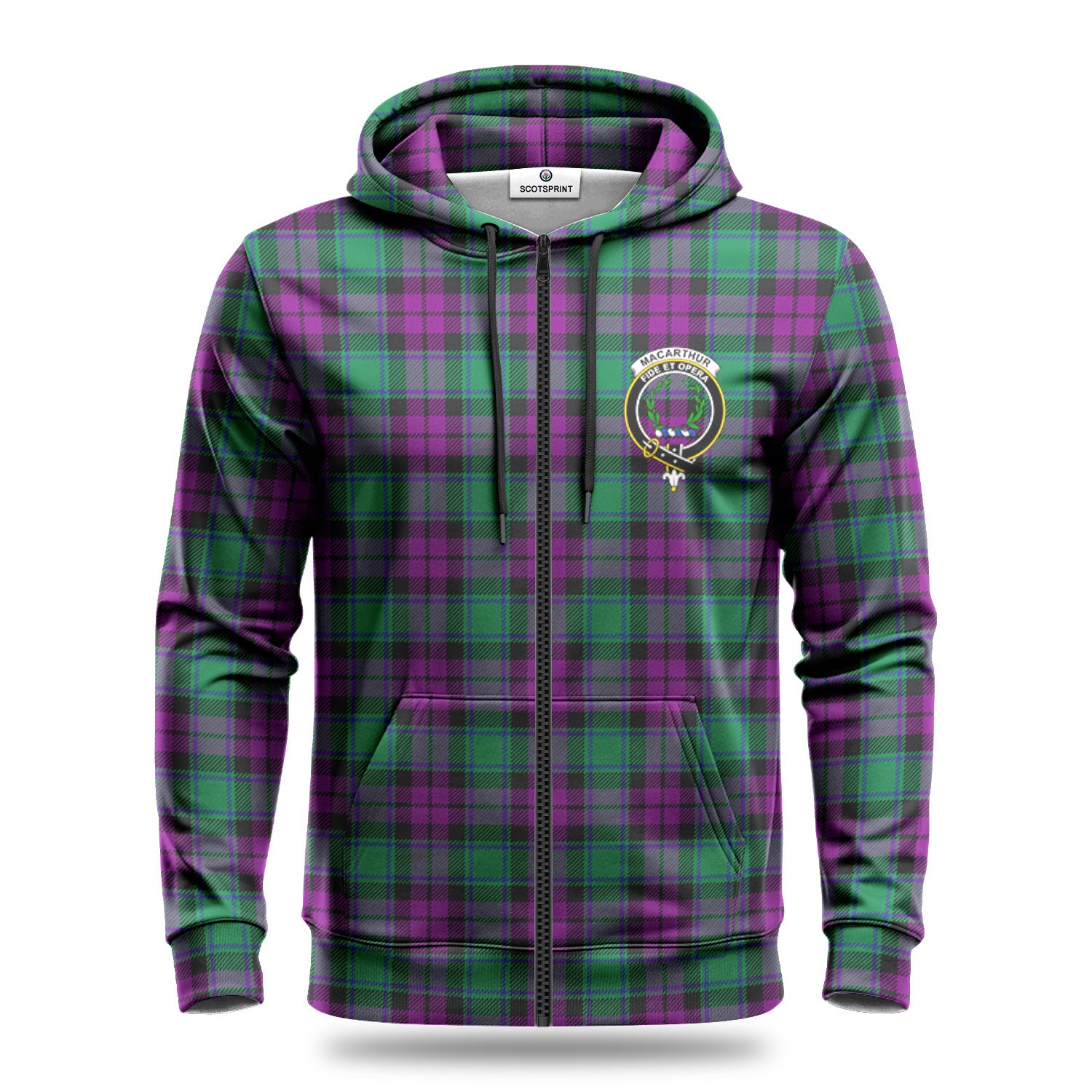 MacArthur – Milton Tartan Crest Hoodie