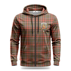 MacIntosh Hunting Weathered Tartan Crest Hoodie