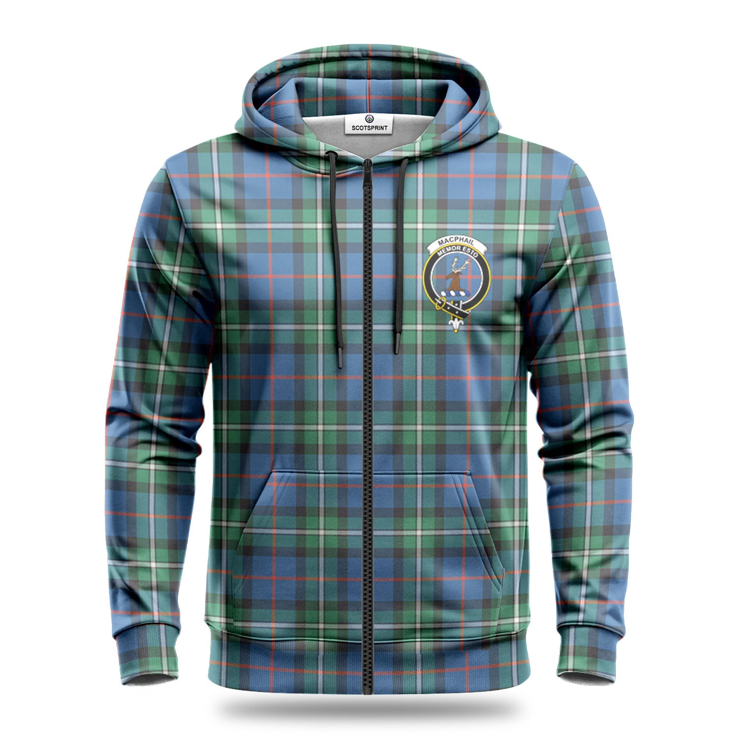 MacPhail Hunting Ancient Tartan Crest Hoodie