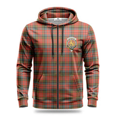 MacPherson Weathered Tartan Crest Hoodie