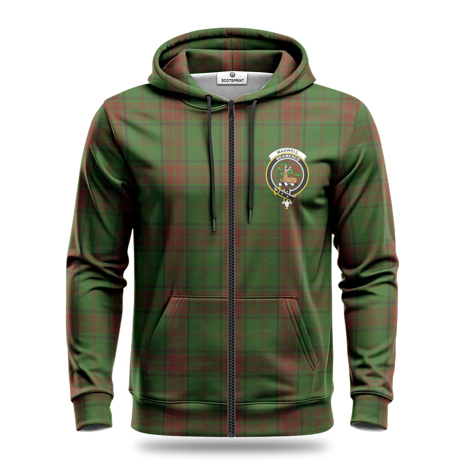 Maxwell Hunting Tartan Crest Hoodie