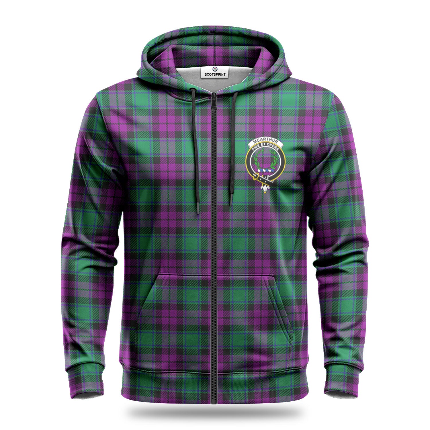 McArthur – Milton Tartan Crest Hoodie