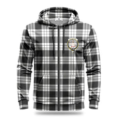 McFarlane Black _ White Tartan Crest Hoodie