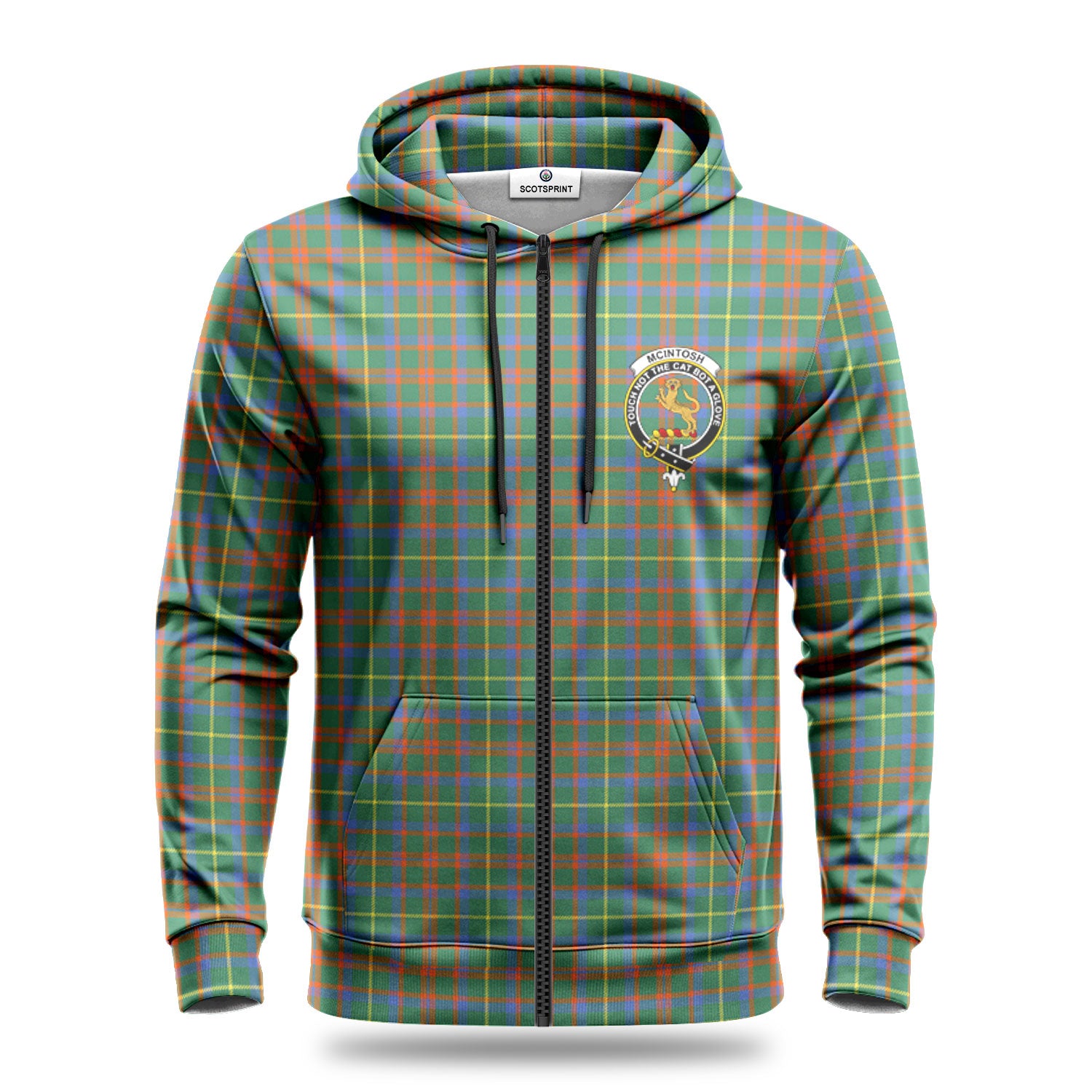 McIntosh Hunting Ancient Tartan Crest Hoodie