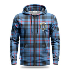 McKay Blue Tartan Crest Hoodie