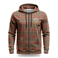 McKintosh Hunting Weathered Tartan Crest Hoodie