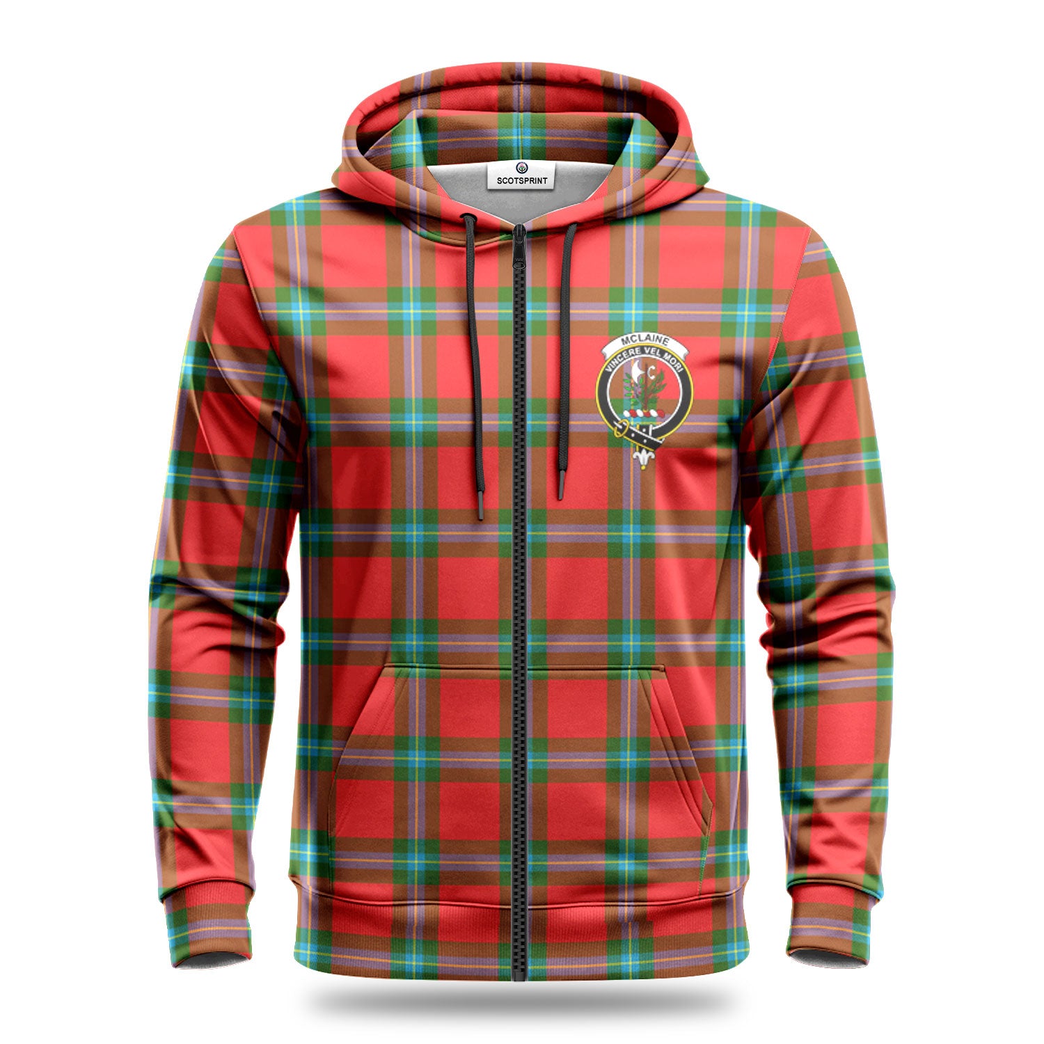 McLaine of Loch Buie Tartan Crest Hoodie