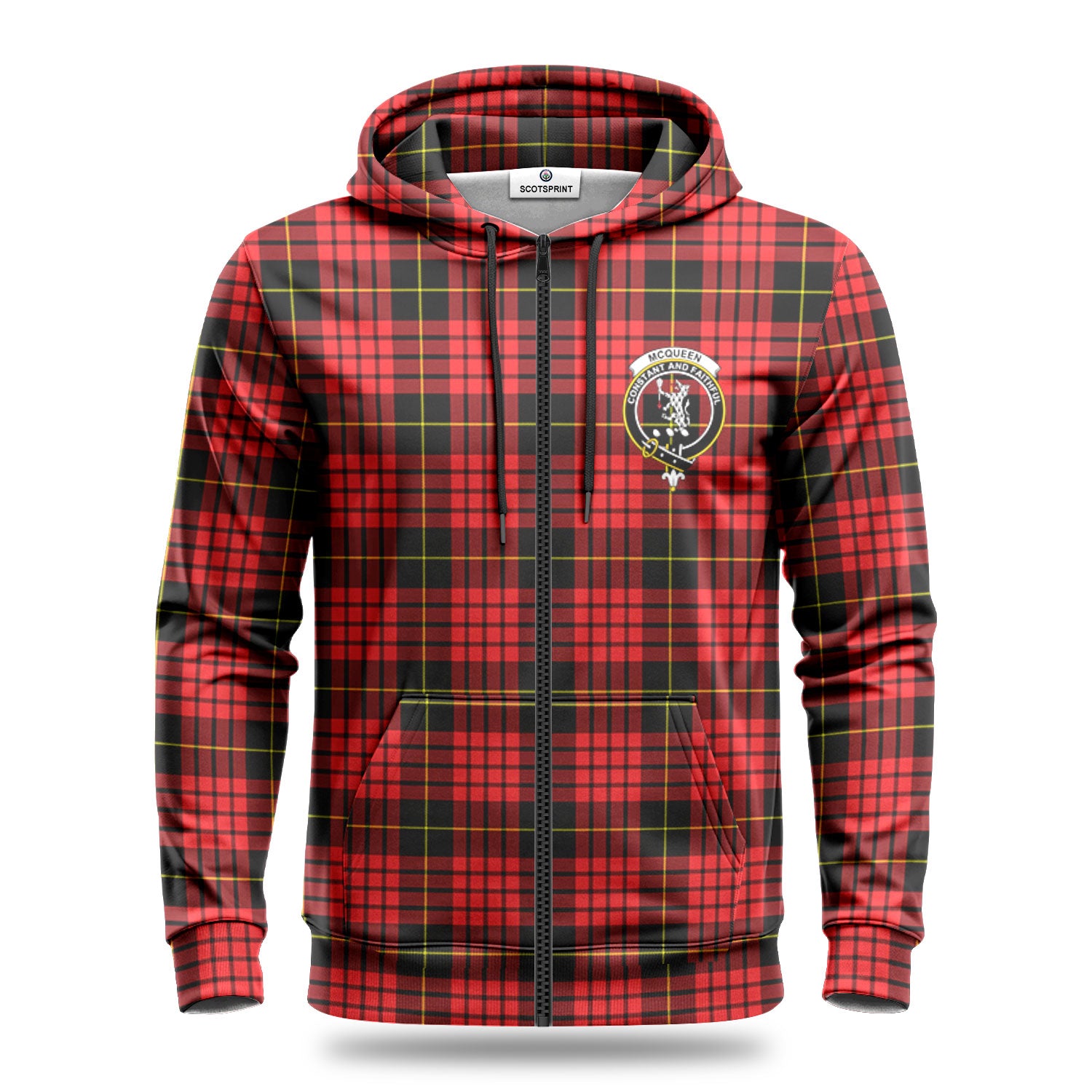 McQueen Modern Tartan Crest Hoodie