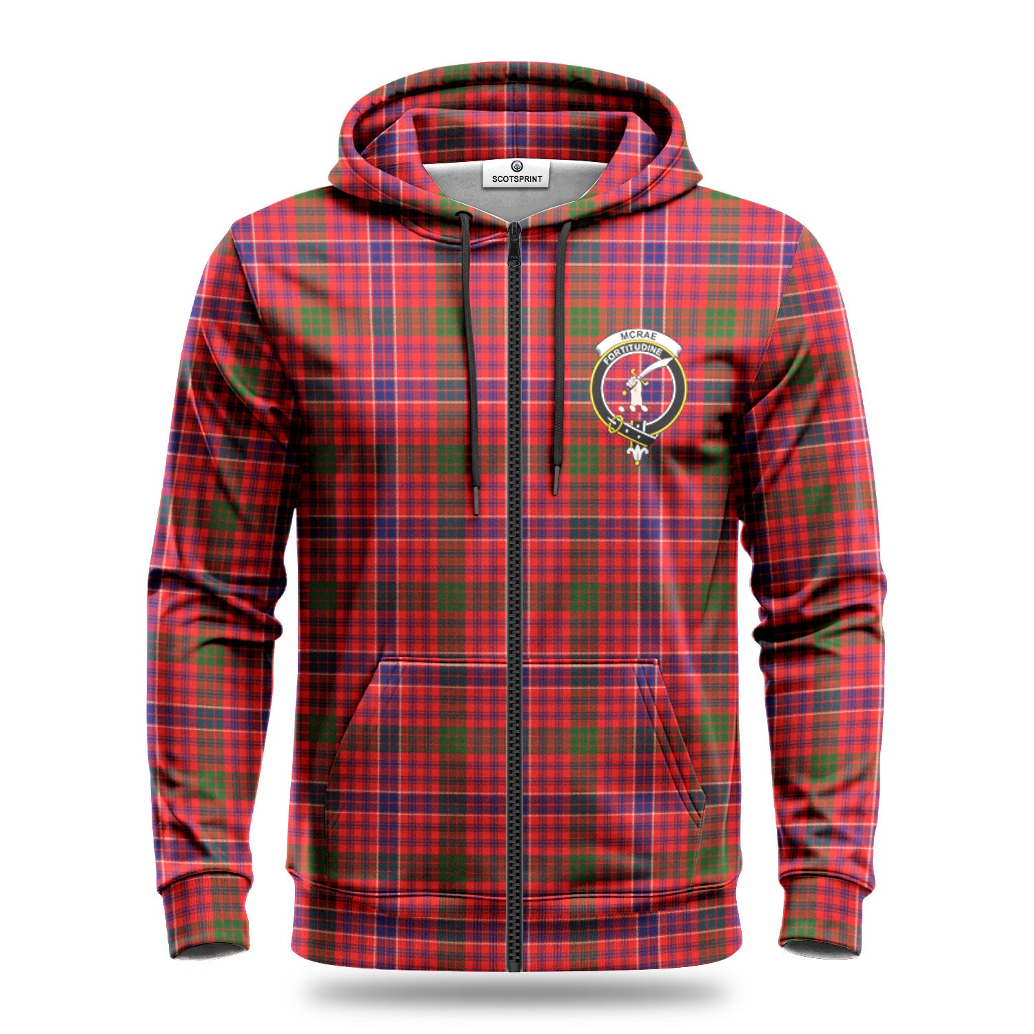 McRae Modern Tartan Crest Hoodie