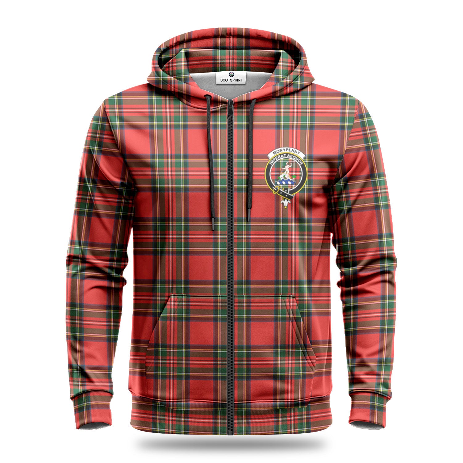 Monypenny Tartan Crest Hoodie