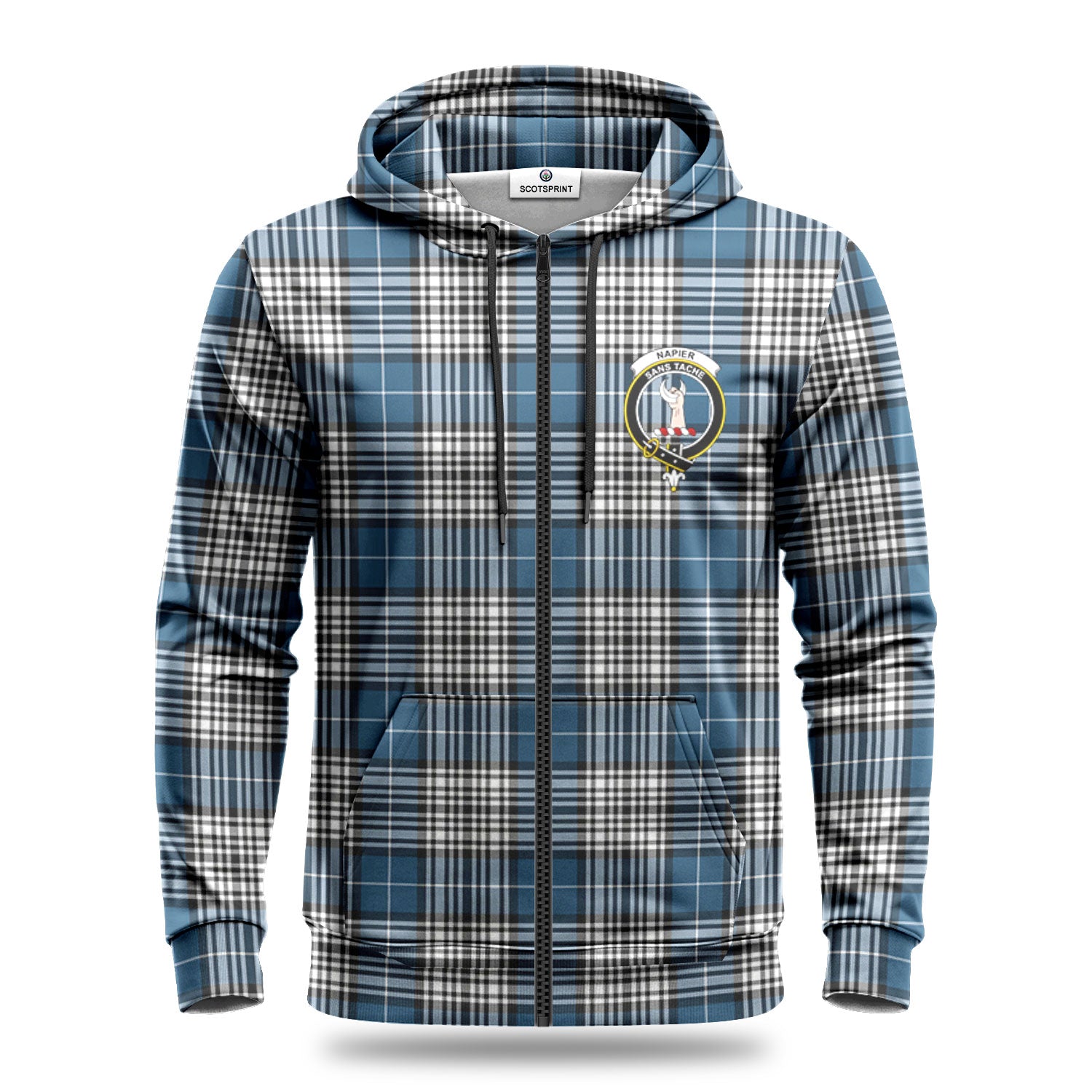 Napier Modern Tartan Crest Hoodie