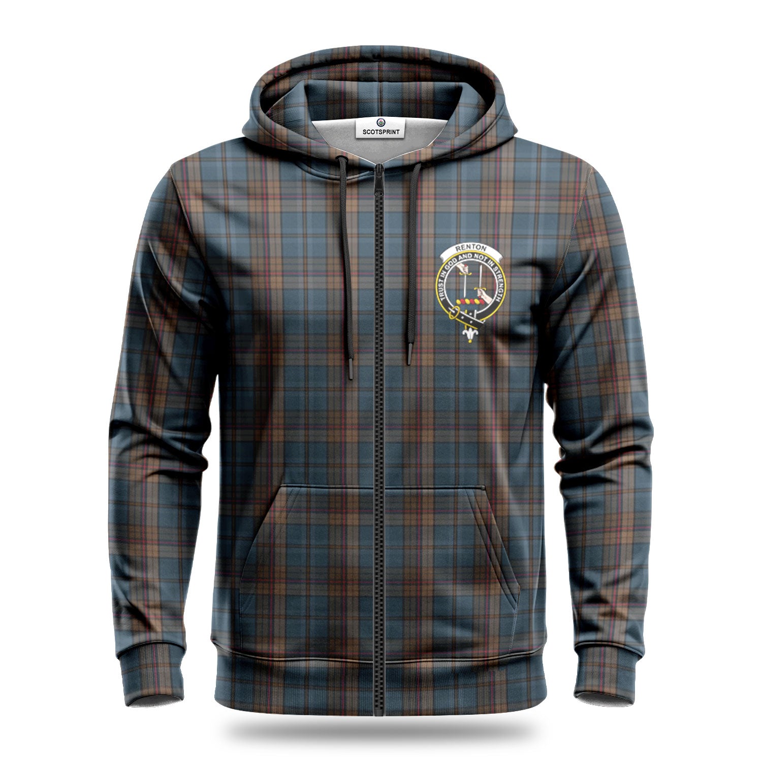 Renton Tartan Crest Hoodie