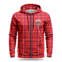 Rose Modern Tartan Crest Hoodie