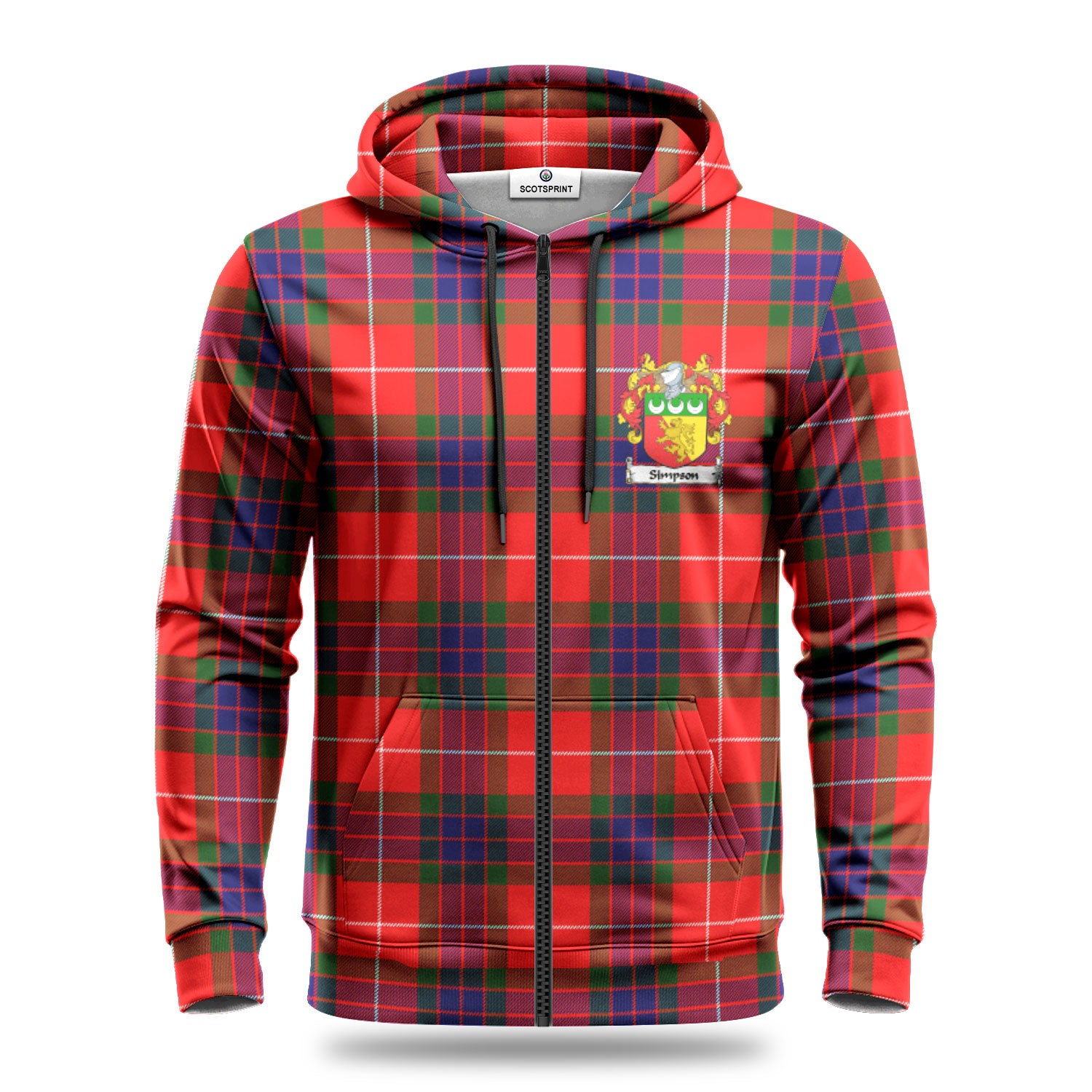 Simpson Tartan Coat of Arms Hoodie