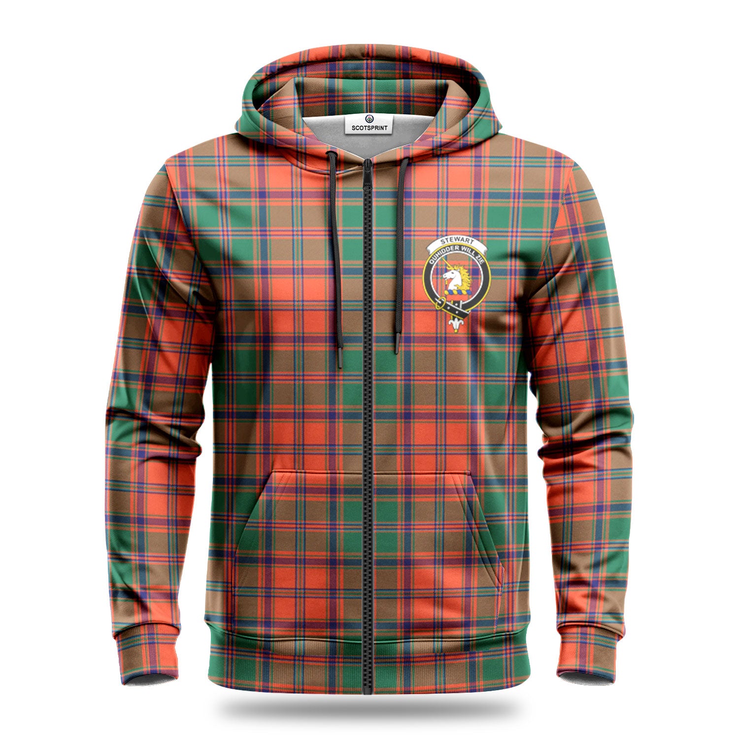 Stewart of Appin Ancient Tartan Crest Hoodie