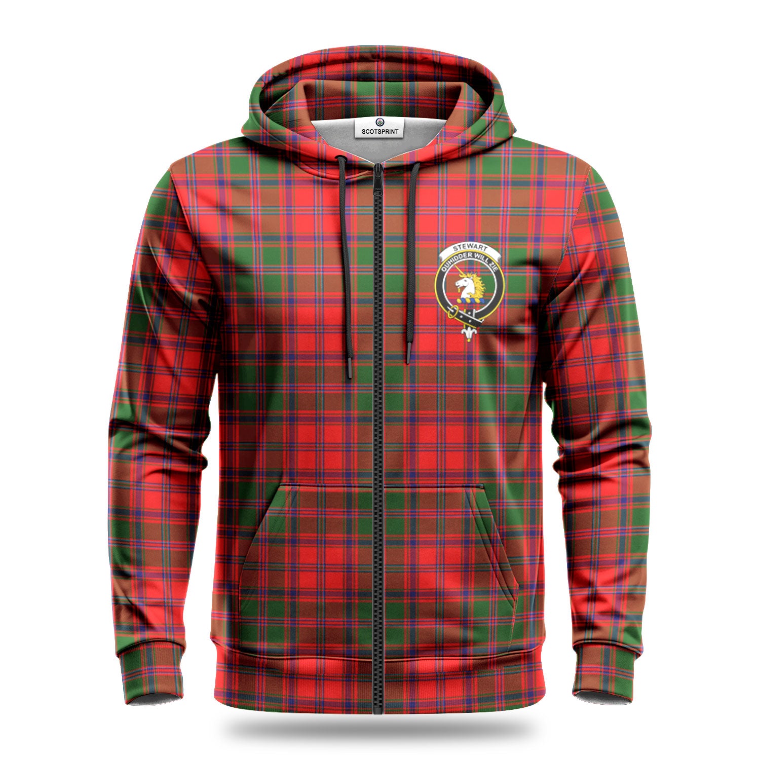 Stewart of Appin Modern Tartan Crest Hoodie