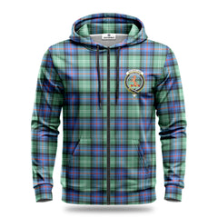 Sutherland Old Ancient Tartan Crest Hoodie