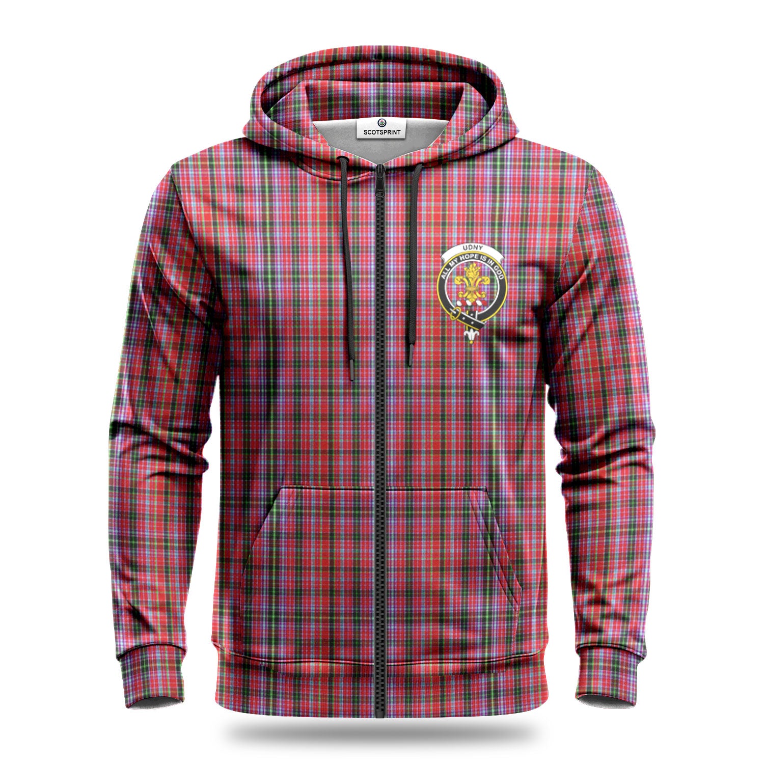 Udny Tartan Crest Hoodie