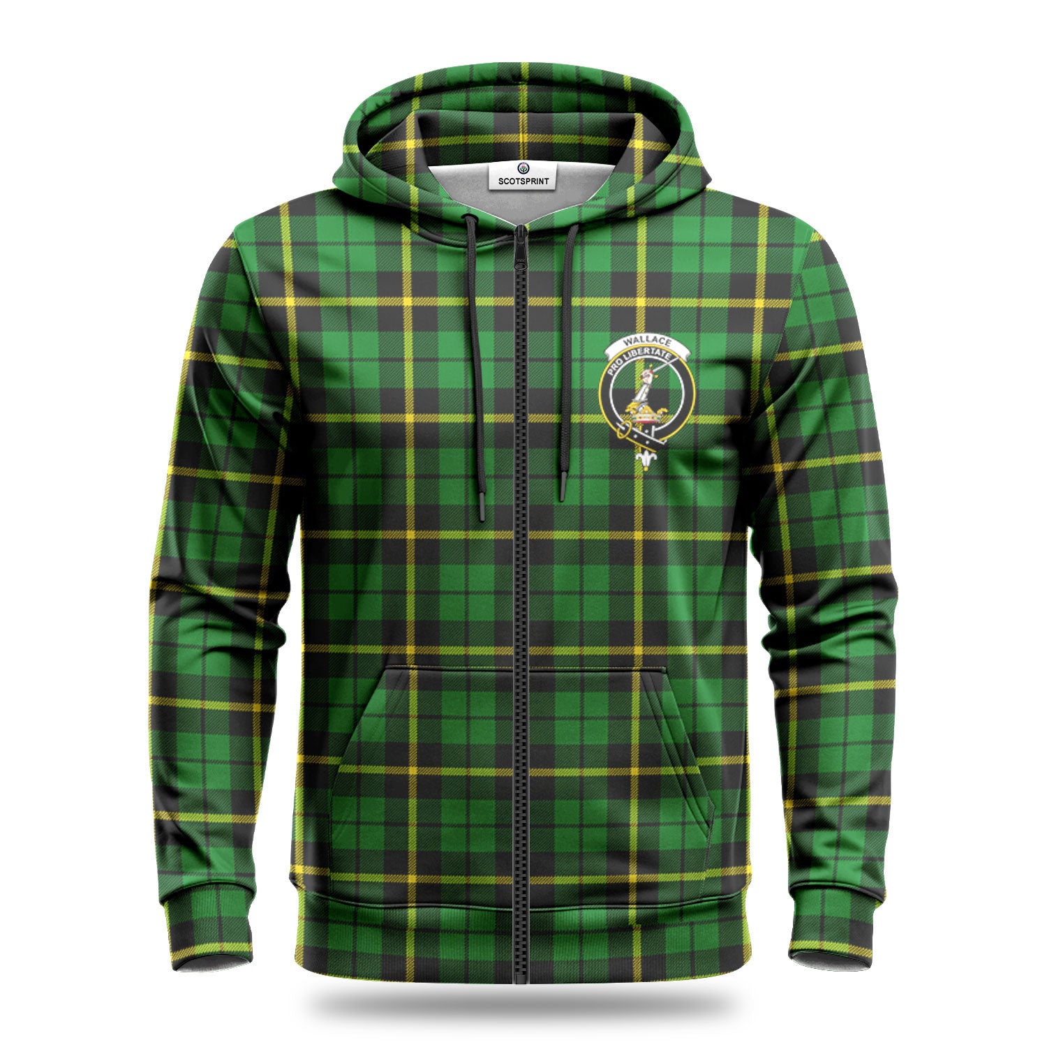 Wallace Hunting Modern Tartan Crest Hoodie