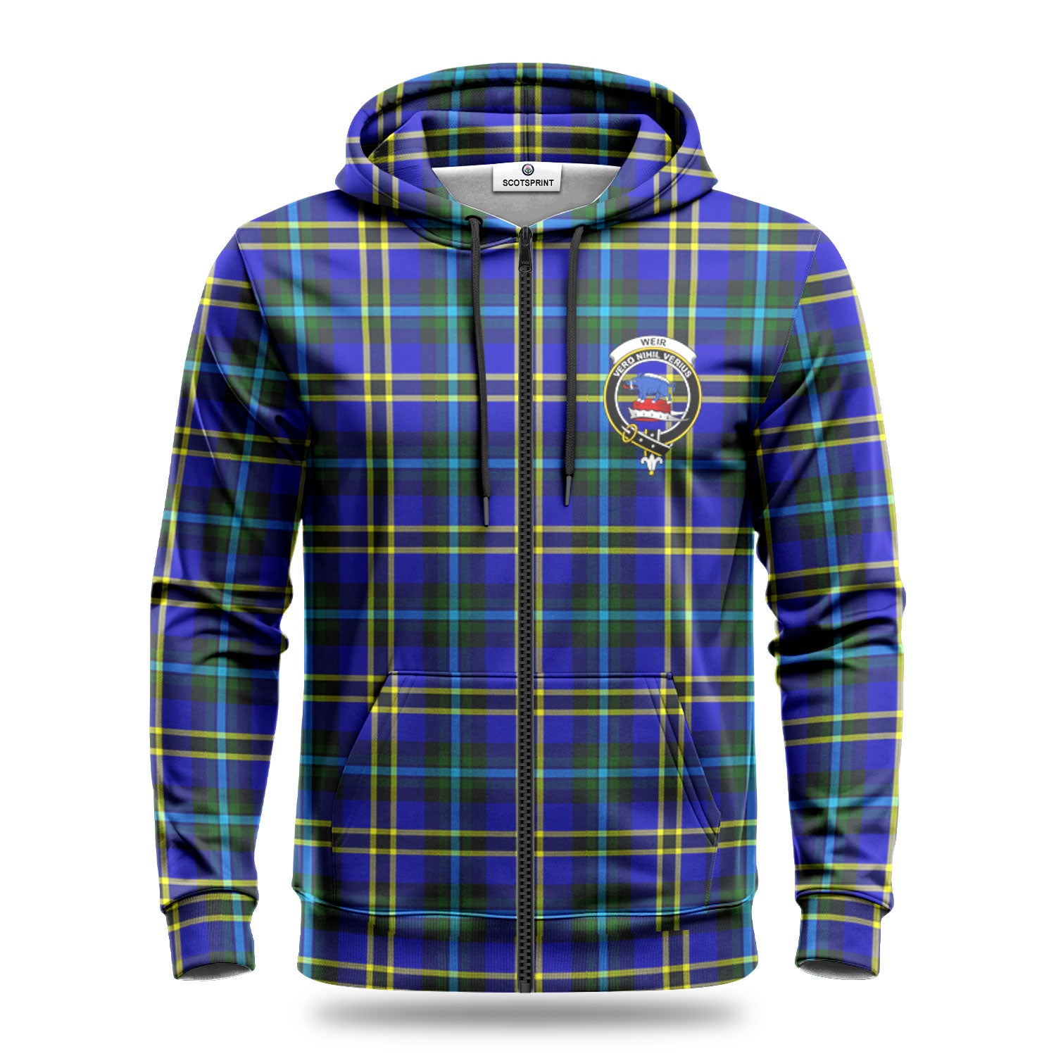 Weir Modern Tartan Crest Hoodie