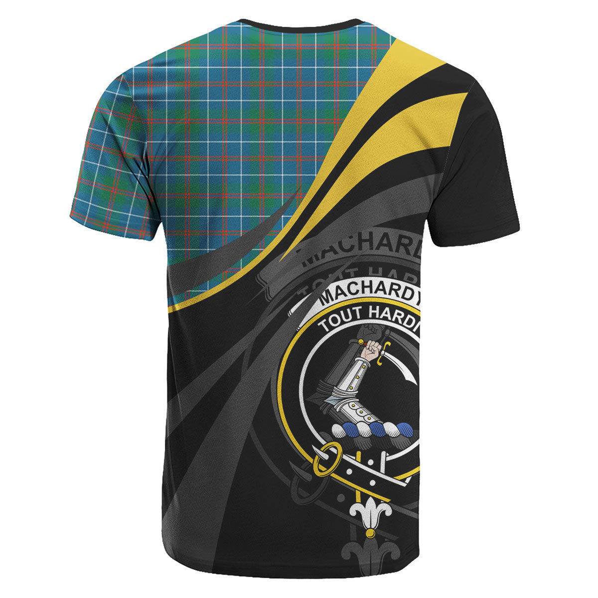 MacHardy Ancient Tartan Crest T-shirt - Royal Coat Of Arms Style