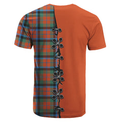 McNaughton Ancient Tartan T-shirt - Lion Rampant And Celtic Thistle Style