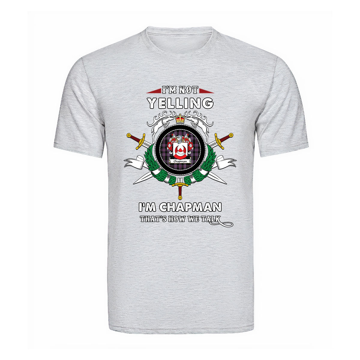 Chapman Tartan Crest T-shirt - I'm not yelling style