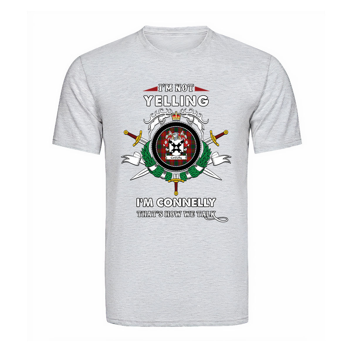 Connelly Tartan Crest T-shirt - I'm not yelling style