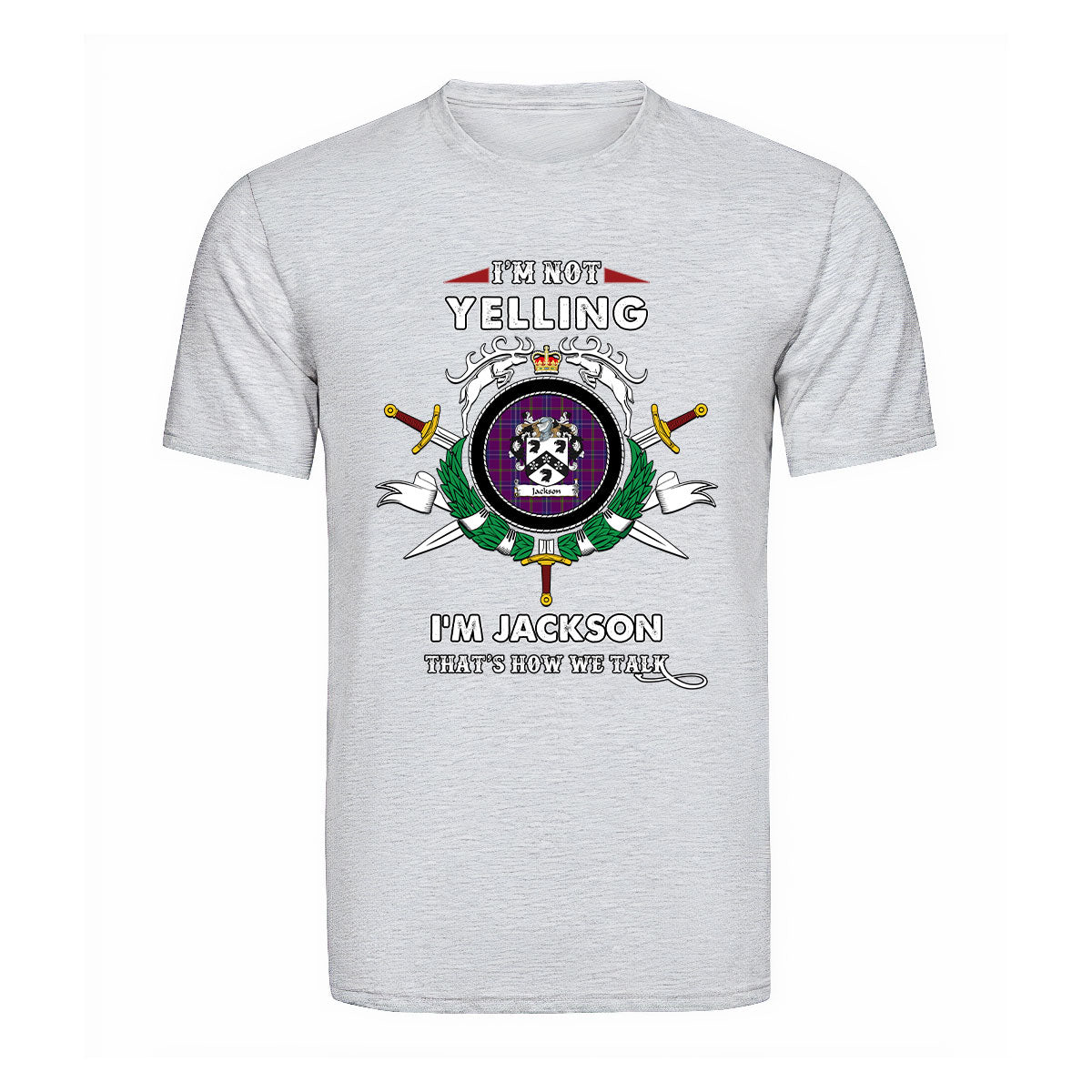 Jackson Tartan Crest T-shirt - I'm not yelling style