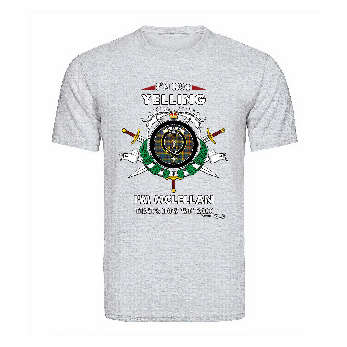 McLellan Tartan Crest T-shirt - I'm not yelling style