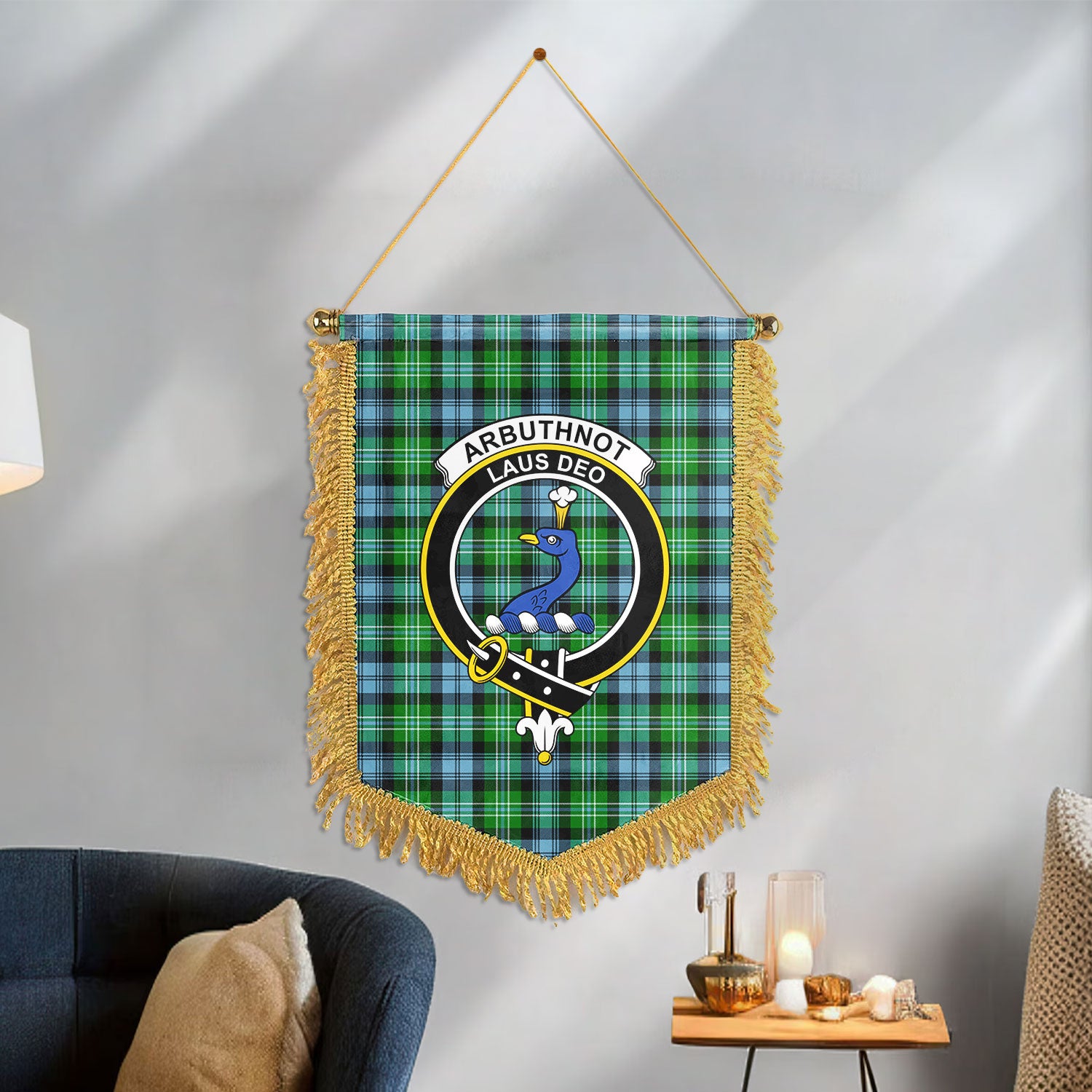 Arbuthnot Ancient Tartan Crest Wall Hanging Banner