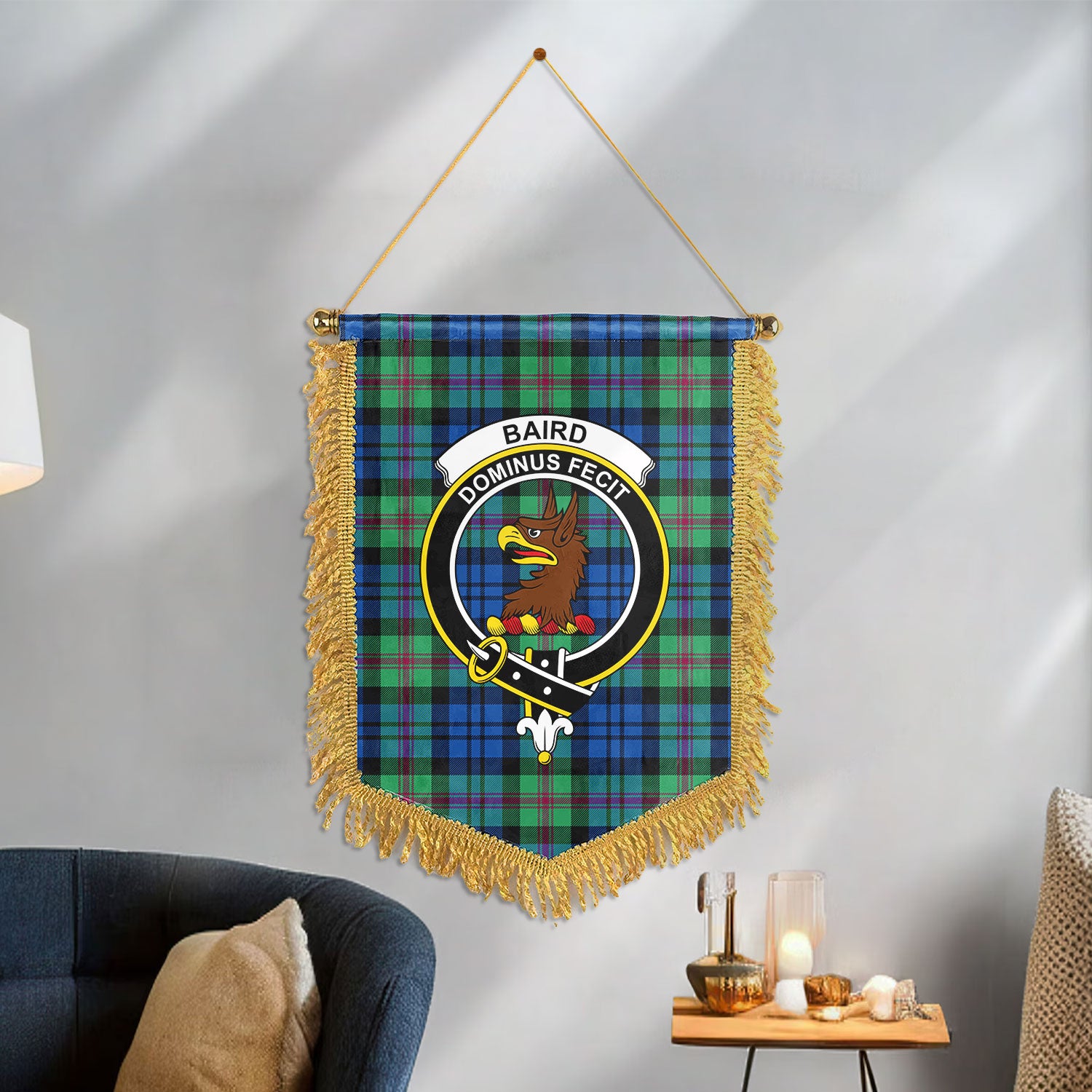 Baird Ancient Tartan Crest Wall Hanging Banner